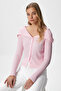 Women's Terra Corded Pink Buttoned Knitwear Cardigan - 4