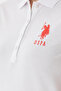 Women's White Basic Polo Neck T-Shirt 50280063-Vr013 - 7