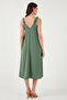 Oversize Fit V-Neck Midi Length Basic Dress Dress 6788688 - 7