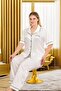 Plus Size Satin White Pajama Set - 2