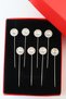 8-Pack Ecru Crystal Stone Scarf Pins. The Pin of the Shawl. The Turban Pin. The Headscarf Needle. Pin for Scarf and Shawl - 3