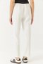 Women's Ecru Elastic Waist Tie-Up Double Pocket Carrot Cut Trousers 80178 60271079 - 7