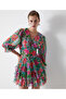 Mini Floral Patterned Dress - 6