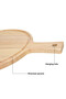 Cutting Board Rubber Wood with Handle 40cm - 2