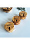 Set of 3 Natural Olive Tree Wooden Bowl Spice Rack Coffee, Sugar, Salt with Spoons - 5