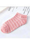 5 Pairs Women's Colorful Striped Extra Soft Cotton Booties Socks Set - 5