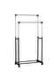 Home simple assembly double pole drying rack