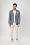 Alturo Men's Navy Blue Spring-Summer Honeycomb Pattern Regular Fit Blazer Jacket - 7