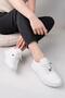 Women's Lace-Up Daily Comfortable White Sports Shoes - 2