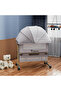 Sunshine Bedside Crib - Light Grey - 6