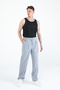 Men's Side Pocket Pleated Elastic Waist Lace up Relaxed Fit Baggy Men's Basic Trousers - 4