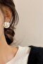 SINGLE PEARL DOUBLE FLOWER EARRINGS - 7