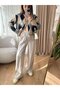 Women's Elastic Waist Shiny Satin Trousers - 2