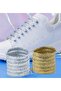 Shiny Glitter Silver Color Shiny Shoelaces 120 Cm - 2