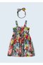 Girl's Summer Printed Dress Bandana Set of 2 3941 - 4