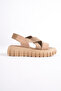 733-n Thick Serrated Sole Nude Platform Women's Slippers - 4