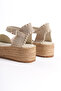 Women's Suede Platform Espadrille Beige -Mcrgn290-Bj - 6