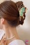 Elegant Enamel Butterfly Metal Women's Hairpin Buckle 11cm - Butterfly Hairpin Hair Bun Clip Gift - 3