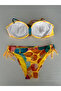 Women Yellow Stone Embroidered Lined Bikini Suit Hzl25S-Lc207 - 7