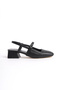 Mbbtr402-S Women's Open Back Blunt Toe Black Sandals & Ballerinas - 4