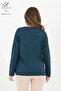 Women's Emerald Drop Patterned Stoned Slit Lycra Viscose Mother Cotton Blouse - 4