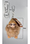Doll Keychain with Plush Glasses , Zinc Carabiner Hook