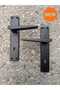 NEW LUXURIOUS SAFIR MATTE BLACK (Room) DOOR HANDLE ALUMINUM / STEEL - 3