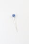 Blue Stone Scarf and Shawl Pin, Rifle and Tuban Pin, Head Scarf Pin - 6