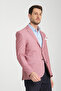 Poçena Men's Burgundy Stretchy Fabric Slim Fit Slim Fit Blazer Jacket - 3