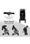 Teknum Stroller With Rocker w/ Pink Diaper tote Bag- Black - 7