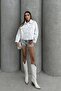 Women's Double Pocket Denim Jacket - 4