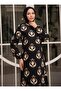 Viscosite Tester Dress -Black- Cream - Sahra Butik - 3