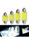 31mm 10Pcs White COB 12smd C5W C10w Car LED 12V Door Bulbs Dome Festoon Reading Tail Lamp License Pl - 2