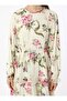 Floral Patterned Chiffon Dress with Fold Skirt - Patterned - Refka - 5