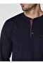 Men's Long Sleeve Dowry Navy Blue Groom Navy Blue Pajama Set - 4