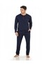 Men's Burgundy Knitwear Pajama Set Groom Dowry Set - 2