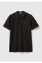 Men's Black 100% Cotton Slim Fit Polo T-Shirt - 2