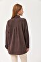Design Stone Detail Shirt Brown - 4
