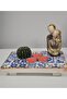 Decorative Very Stylish Bathroom Presentation Rack Bathroom Tray with Blue Pattern - 3