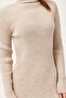 Turtleneck Knitwear Mini Dress Beige - 2