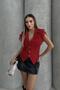 Women's Sleeves Tulle Detail Vest