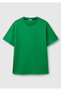 Men's Green 100% Cotton Benetton Logo Crew Neck T-Shirt - 2