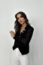 Women's Side-Tie Button Detail Blouse - 4