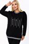 Round Neck Front Stripe Stone Embroidered Long Sleeve Pocket Elastic Waist and Laced Comfortable Tracksuit Set - 6