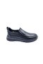 Genuine Leather Lightweight Design Men's Black Laceless Casual Comfort Shoes