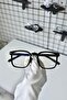 Unisex Blue Light Protection Rectangular Glasses - New Season Black Transparent - 3