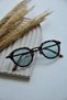 Unisex Women Men Uv400 Protected Green Leopard Oval Round New Season Sunglasses - 4