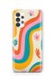 Samsung Galaxy A13 Compatible Colorful Transition Design Printed Transparent Case