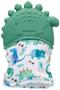 Silicone Teething Mitt, Adjustable Strap, Crinkle Sound, Textured, 3+ Mos, Green Dino - 2