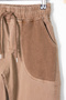 Brown Pocket Woven Detailed Elastic Waist Boy's Linen Trousers 20415 - 2
